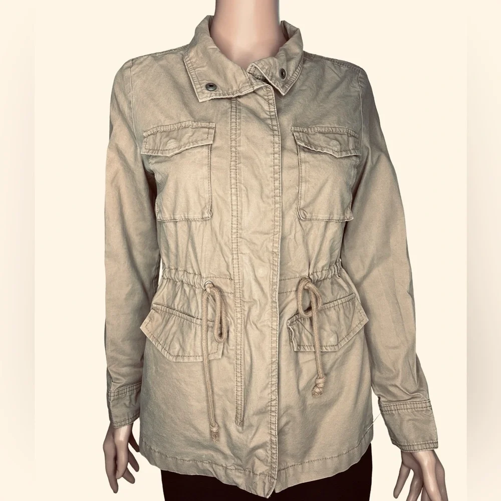 Old Navy Khaki Utility Jacket Women's
